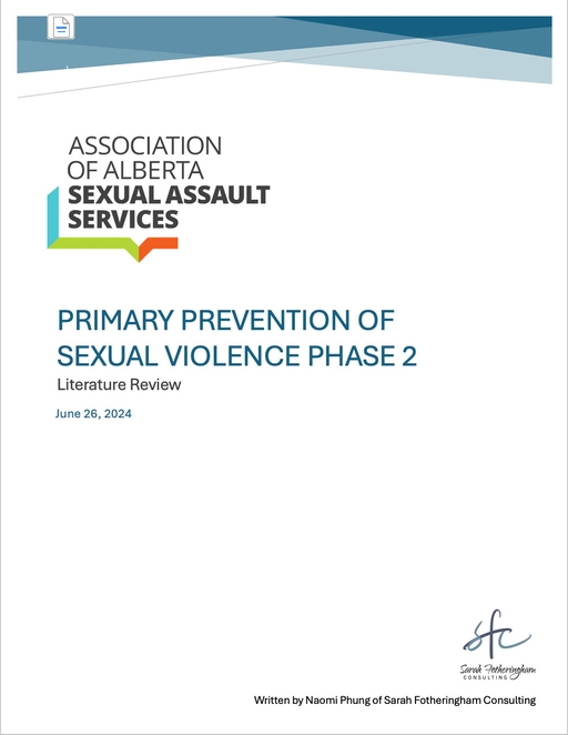 Primary Prevention of Sexual Violence Phase 2 Literature Review